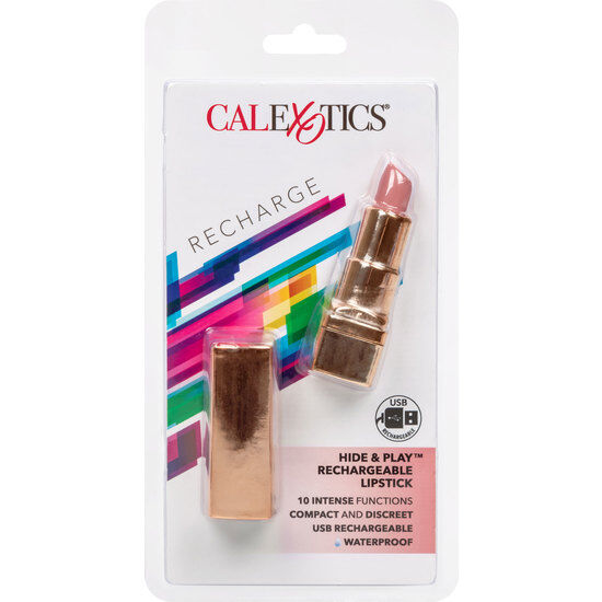 CALEXOTICS - BALA RECHARGEABLE LIPSTICK HIDE & PLAY SOFT PINK - NOCTURNA DESIRES
