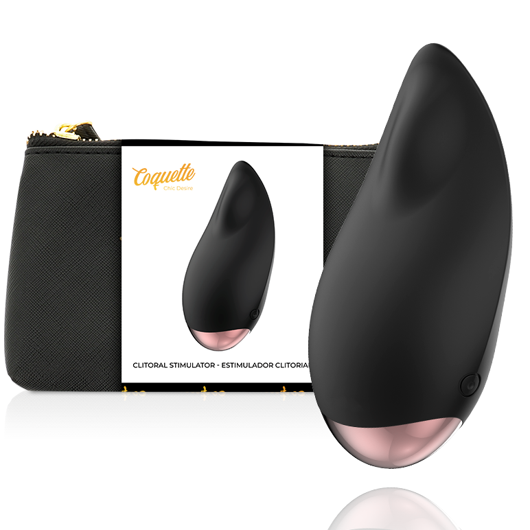 COQUETTE CHIC DESIRE - CLITORIAL STIMULATOR BLACK / GOLD DROP - NOCTURNA DESIRES