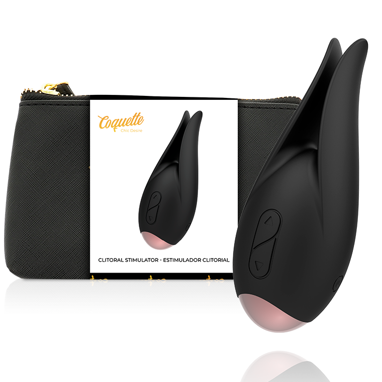 COQUETTE CHIC DESIRE - CLITORIAL STIMULATOR BLACK / GOLD FLOWER - NOCTURNA DESIRES