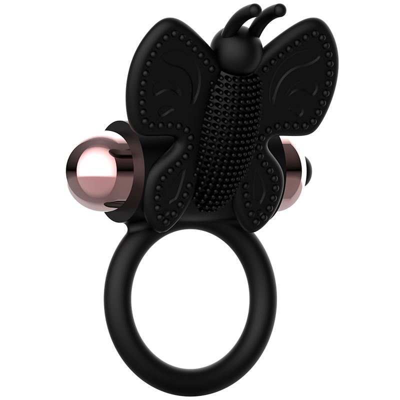 COQUETTE CHIC DESIRE - COCK RING BUTTERFLY WITH VIBRATOR BLACK/ GOLD - NOCTURNA DESIRES