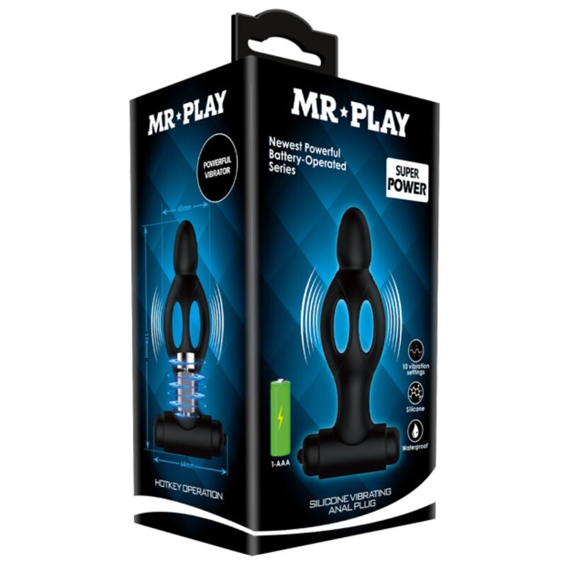 MR PLAY - SILICONE ANAL PLUG WITH VIBRATION - NOCTURNA DESIRES