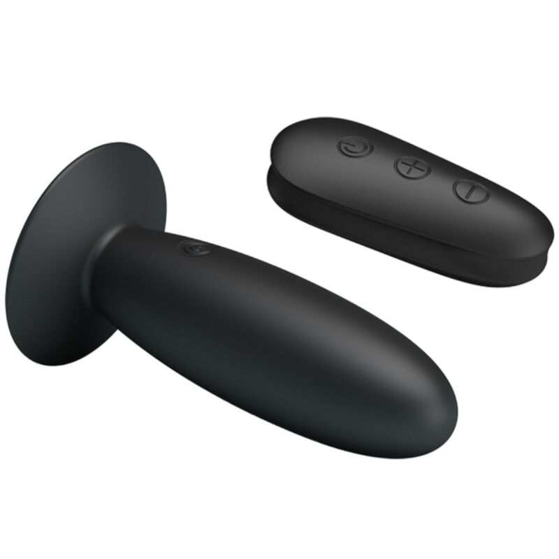 MR PLAY - ANAL PLUG WITH VIBRATION BLACK REMOTE CONTROL - NOCTURNA DESIRES