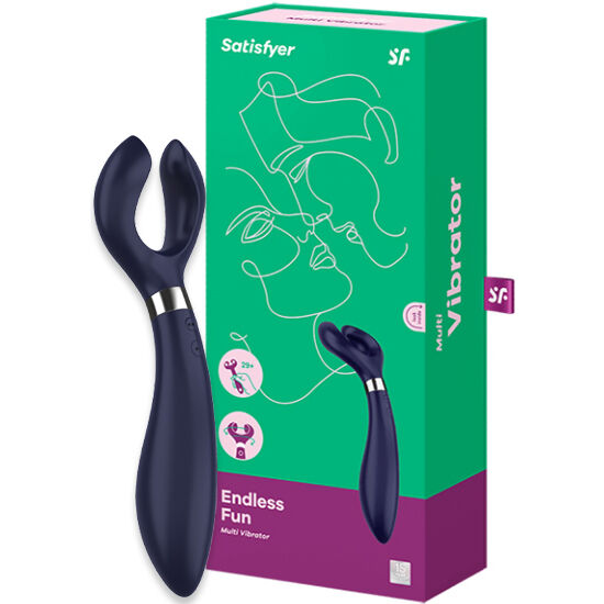 SATISFYER - ENDLESS FUN MULTI VIBRATOR 3 BLUE - NOCTURNA DESIRES