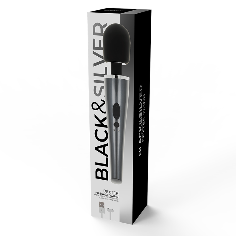 BLACK&SILVER - DEXTER MASSAGE WAND BLACK&SILVER NOCTURNA DESIRES
