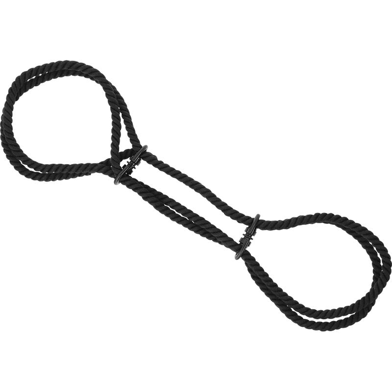 DARKNESS - 100% COTTON ROPE HANDCUFFS OR ANKLE HANDCUFFS - NOCTURNA DESIRES