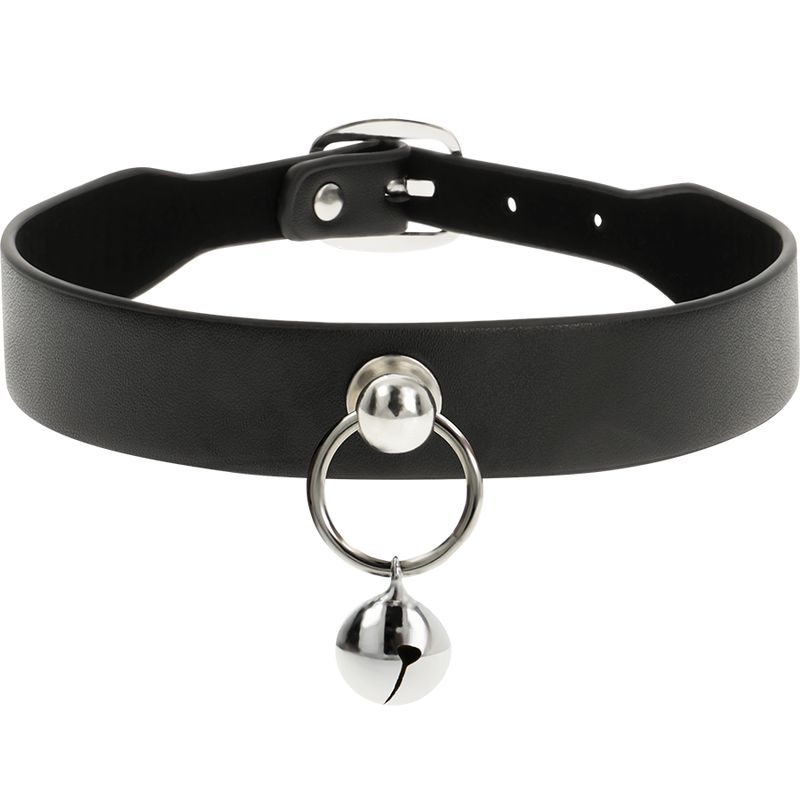COQUETTE CHIC DESIRE - VEGAN LEATHER NECKLACE WOMAN ACCESSORY RATTLE/HOOP - NOCTURNA DESIRES