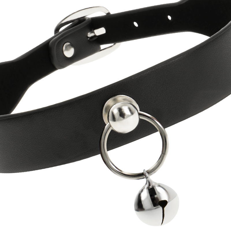 COQUETTE CHIC DESIRE - VEGAN LEATHER NECKLACE WOMAN ACCESSORY RATTLE/HOOP - NOCTURNA DESIRES