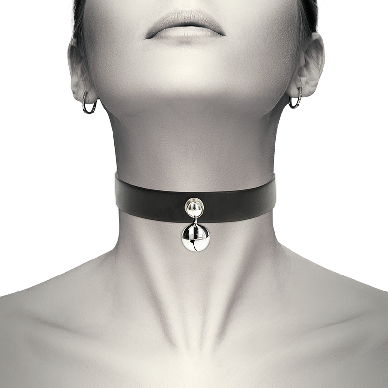 COQUETTE CHIC DESIRE - VEGAN LEATHER NECKLACE WOMAN RATTLE ACCESSORY - NOCTURNA DESIRES