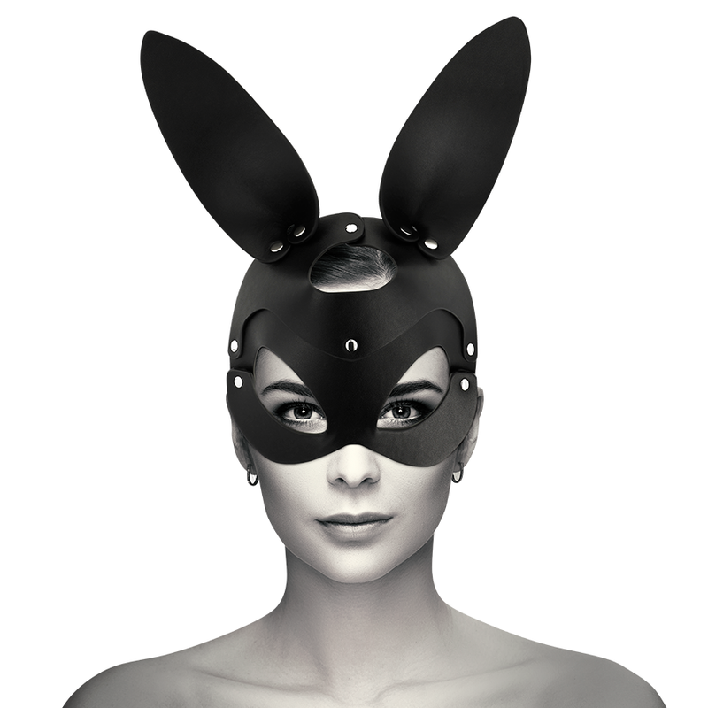 COQUETTE CHIC DESIRE - VEGAN LEATHER MASK WITH BUNNY EARS - NOCTURNA DESIRES