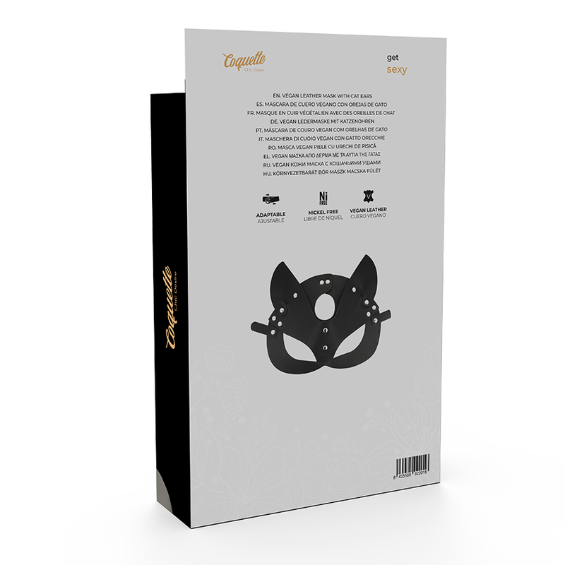 COQUETTE CHIC DESIRE - VEGAN LEATHER MASK WITH BUNNY EARS - NOCTURNA DESIRES