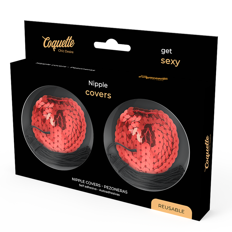 COQUETTE CHIC DESIRE - NIPPLE COVERS RED - NOCTURNA DESIRES