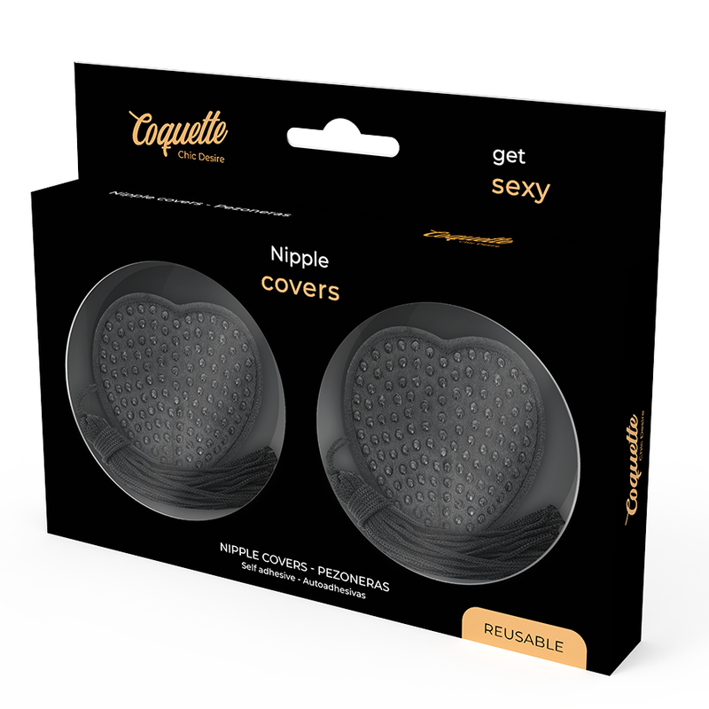 COQUETTE CHIC DESIRE - NIPPLE COVERS BLACK - NOCTURNA DESIRES