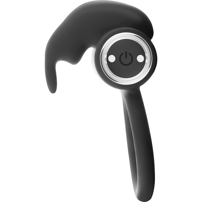 BLACK&SILVER - BURTON RECHARGEABLE RING 10 VIBRATION MODES - NOCTURNA DESIRES