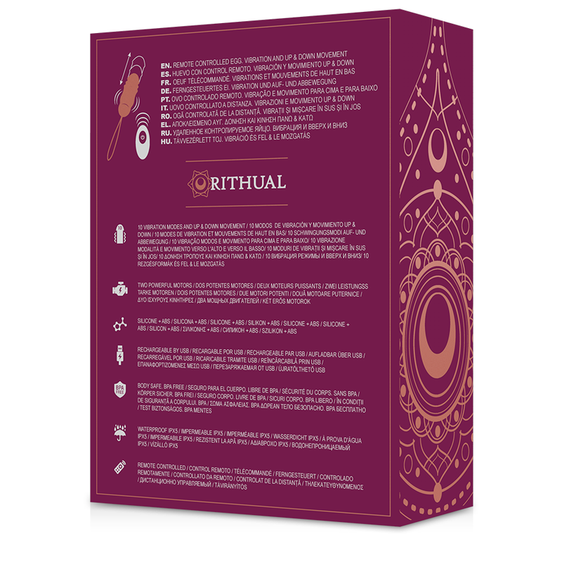 RITHUAL - REVA EGG REMOTE CONTROL UP&DOWN SYSTEM + VIBRATION - NOCTURNA DESIRES
