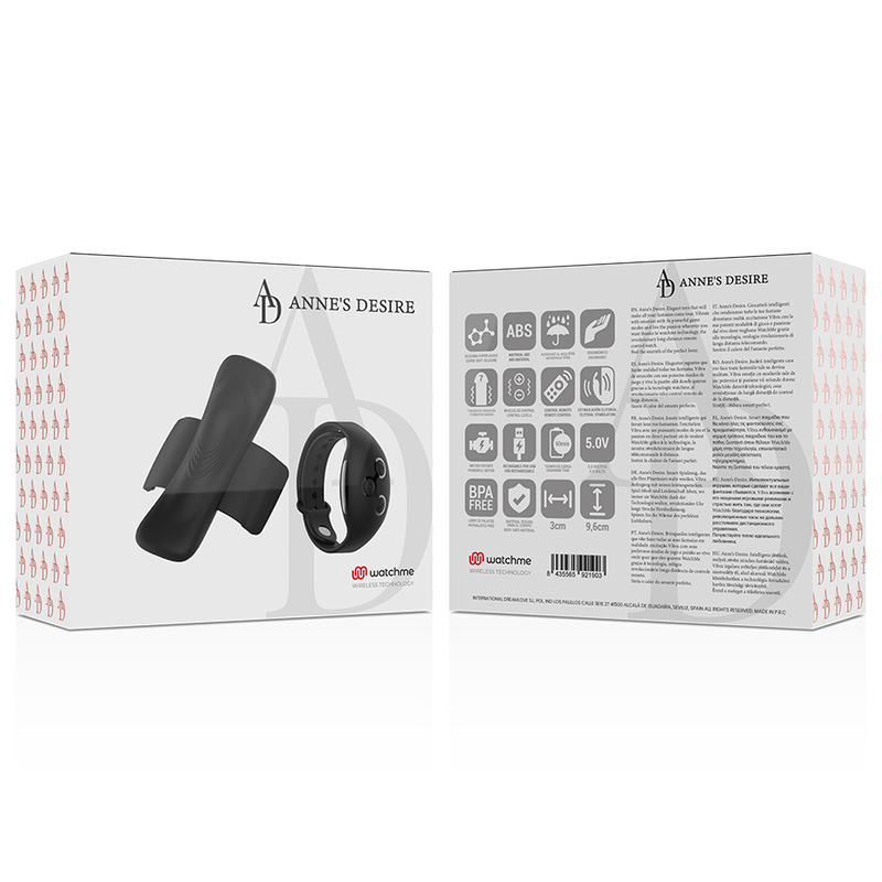 ANNE'S DESIRE - PANTY PLEASURE TECNOLOG A WATCHME BLACK - NOCTURNA DESIRES