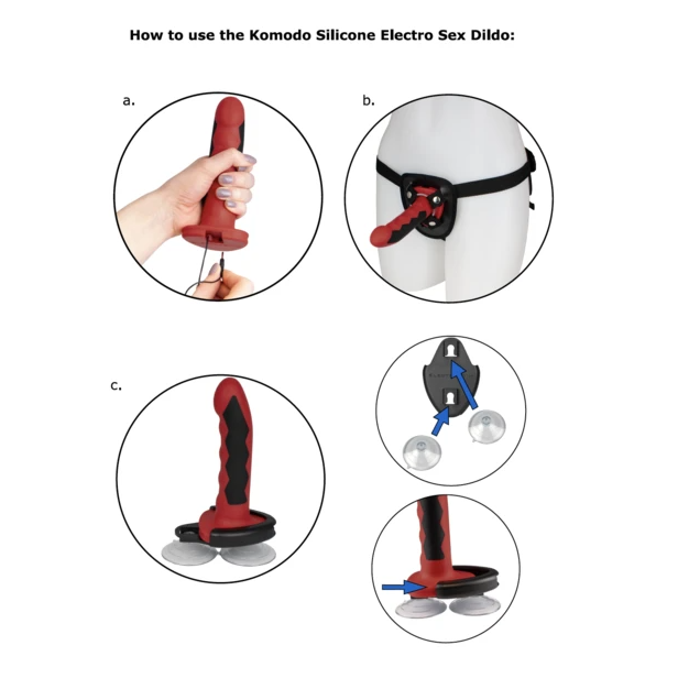 ELECTRASTIM - SILICONE FUSION KOMODO DILDO - NOCTURNA DESIRES
