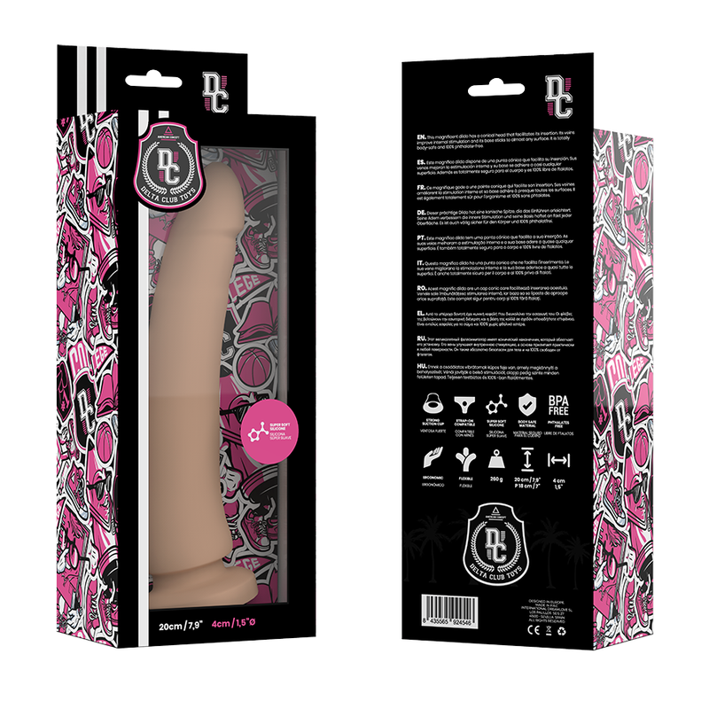 DELTA CLUB - TOYS NATURAL DILDO MEDICAL SILICONE 20 CM -O- 4 CM - NOCTURNA DESIRES