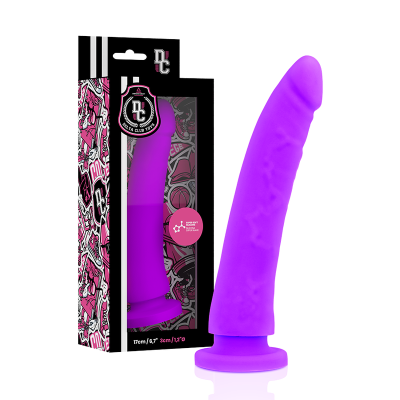 DELTA CLUB - TOYS HARNESS + DONG PURPLE SILICONE 17 CM -O- 3 CM - NOCTURNA DESIRES