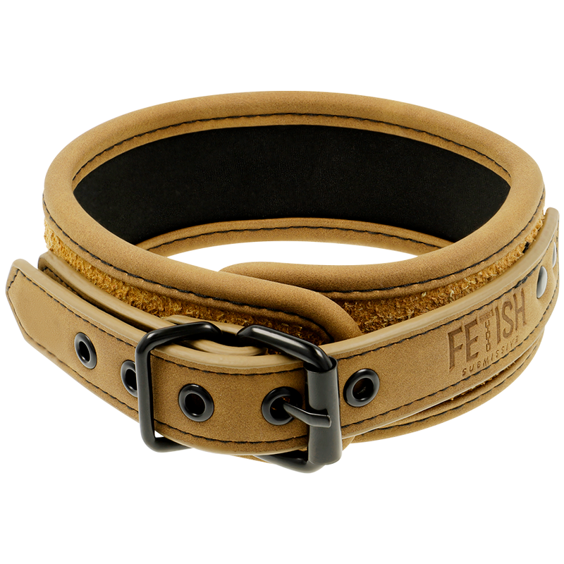 FETISH SUBMISSIVE ORIGEN - NEOPRENE LINED NECKLACE WITH CHAIN - NOCTURNA DESIRES
