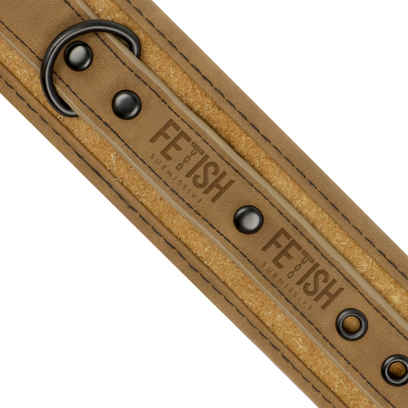FETISH SUBMISSIVE ORIGEN - VEGAN LEATHER HANDCUFFS WITH NEOPRENE LINING - NOCTURNA DESIRES