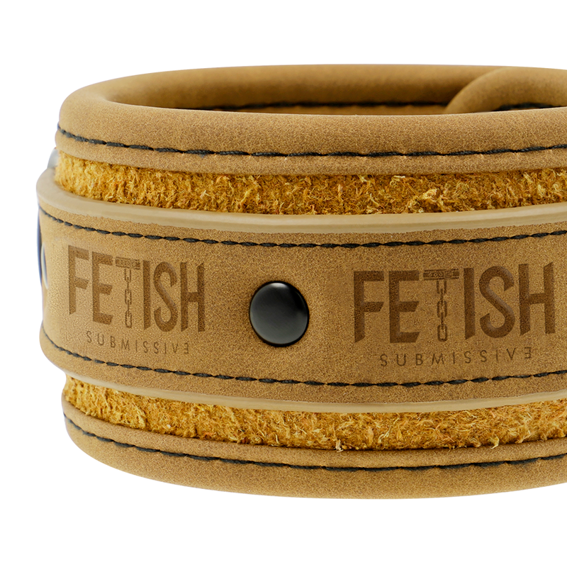 FETISH SUBMISSIVE ORIGEN - VEGAN LEATHER HANDCUFFS WITH NEOPRENE LINING - NOCTURNA DESIRES
