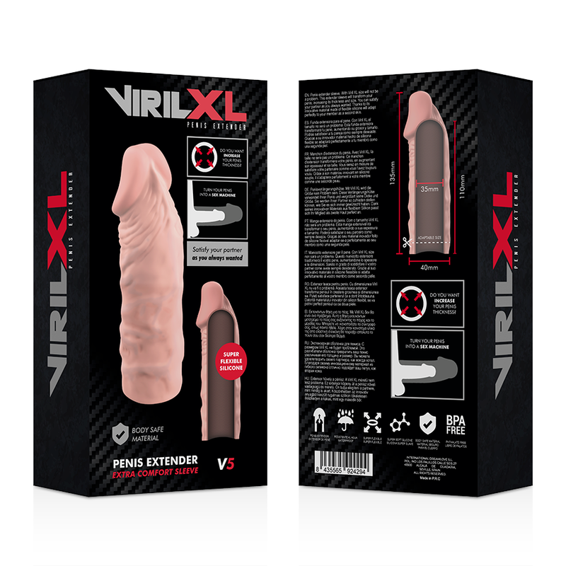 VIRILXL - LIQUID SILICONE V5 NATURAL PENIS EXTENSION - NOCTURNA DESIRES
