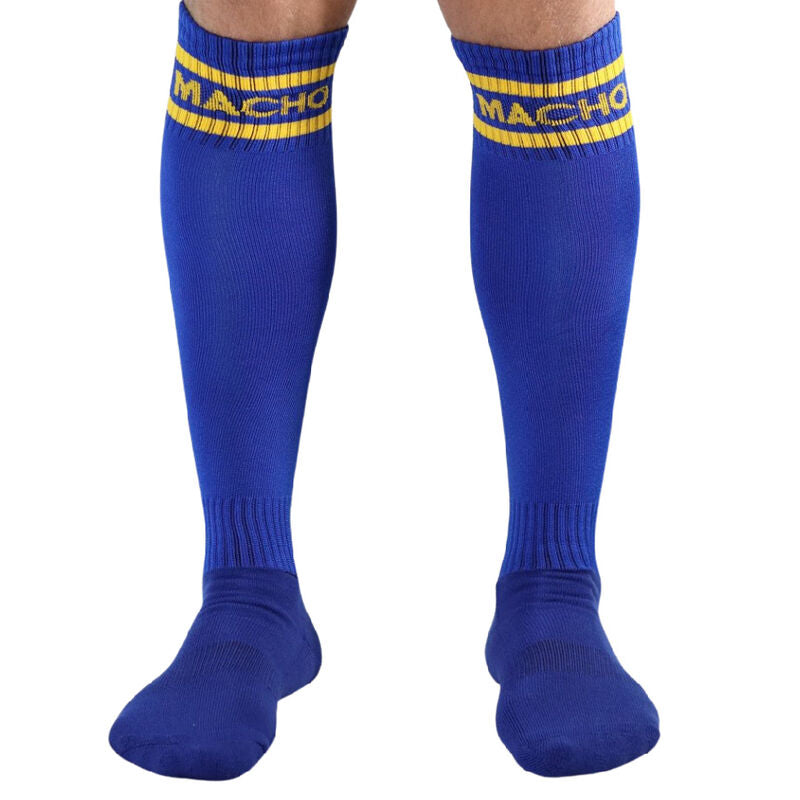 MACHO - LONG SOCKS ONE SIZE BLUE - NOCTURNA DESIRES