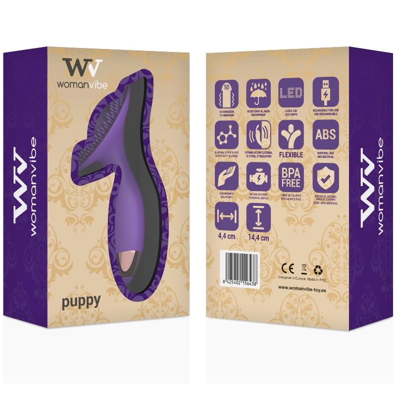 WOMANVIBE - PUPPY STIMULATOR RECHARGEABLE SILICONE WOMANVIBE NOCTURNA DESIRES