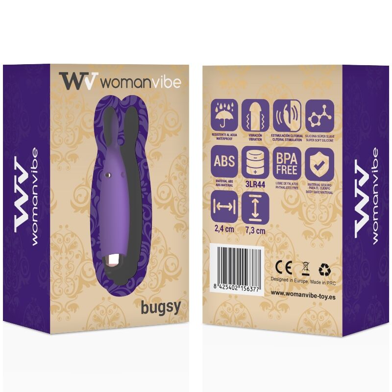 WOMANVIBE - BUGSY SILICONE RABBIT STIMULATOR WOMANVIBE NOCTURNA DESIRES