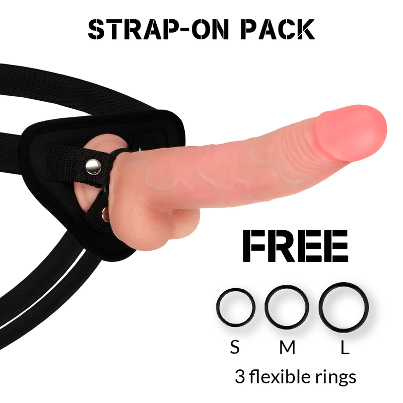 ROCKARMY - HARNESS + DUAL DENSITY LEOPARD 23 CM -O- 4.77 CM - NOCTURNA DESIRES
