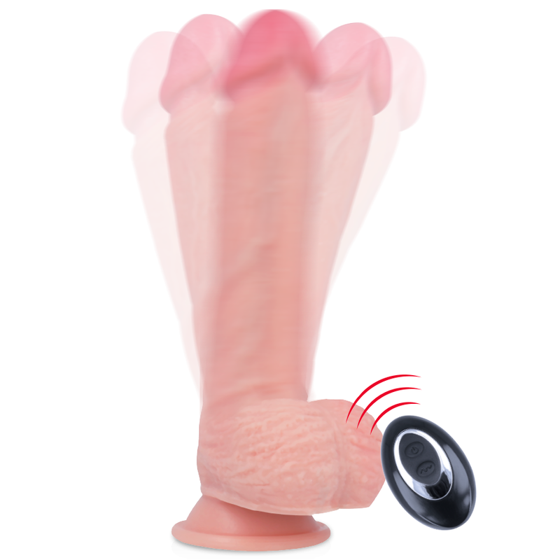 ROCKARMY - HARNESS + LIQUID SILICONE VIBRATOR PREMIUM APACHE REMOTE CONTROL 20.5 CM -O- 4.62 CM - NOCTURNA DESIRES