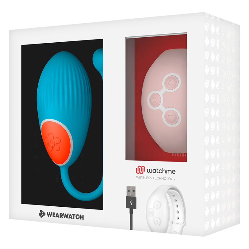 WEARWATCH - WATCHME TECHNOLOGY REMOTE CONTROL EGG BLUE / PINK - NOCTURNA DESIRES