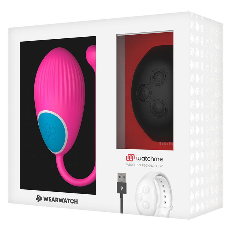 WEARWATCH - WATCHME TECHNOLOGY REMOTE CONTROL EGG FUCHSIA / JET - NOCTURNA DESIRES