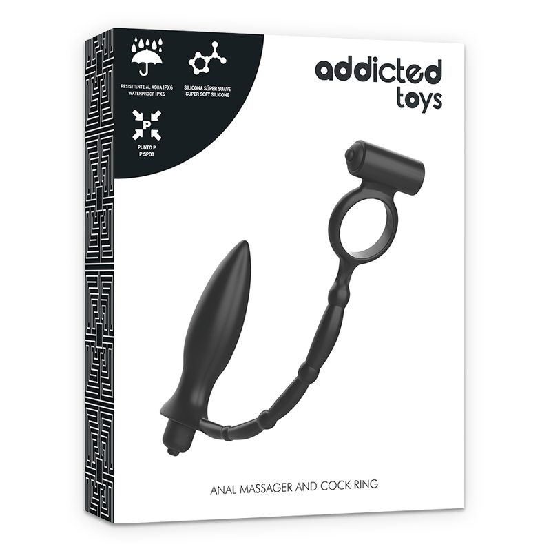 ADDICTED TOYS - ANAL PLUG WITH VIBRATORY RING - NOCTURNA DESIRES