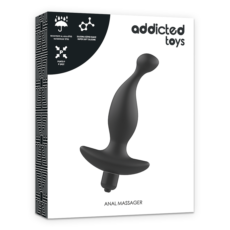 ADDICTED TOYS - ANAL MASSAGER WITH BLACK VIBRATIONMODEL 1 - NOCTURNA DESIRES