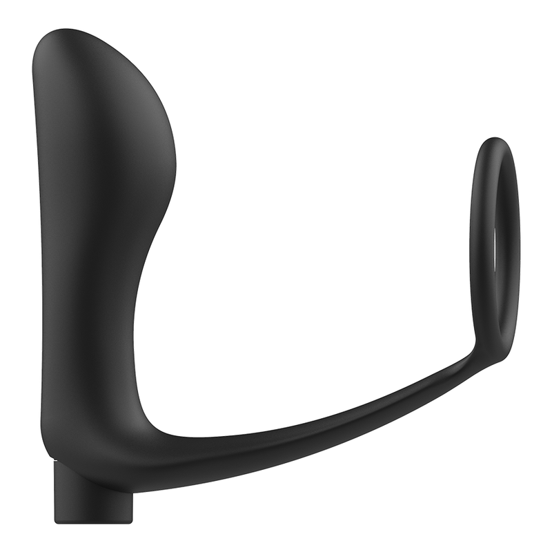ADDICTED TOYS - PENIS RING WITH REMOTE CONTROL ANAL PLUG BLACK RECHARGEABLE - NOCTURNA DESIRES