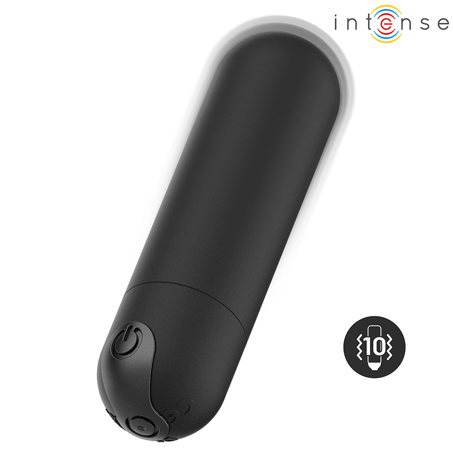 INTENSE - KAREN MINI RECHARGEABLE VIBRATING BULLET BLACK - NOCTURNA DESIRES