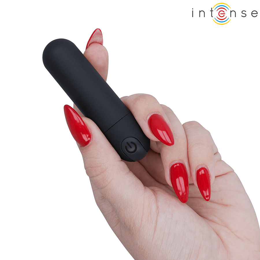 INTENSE - KAREN MINI RECHARGEABLE VIBRATING BULLET BLACK - NOCTURNA DESIRES