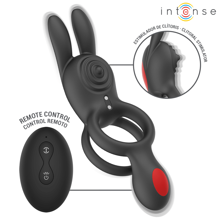 INTENSE - QUINN DOUBLE VIBRATION RING REMOTE CONTROL - NOCTURNA DESIRES