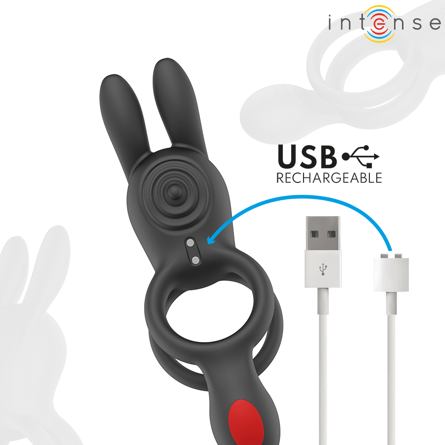 INTENSE - QUINN DOUBLE VIBRATION RING REMOTE CONTROL - NOCTURNA DESIRES