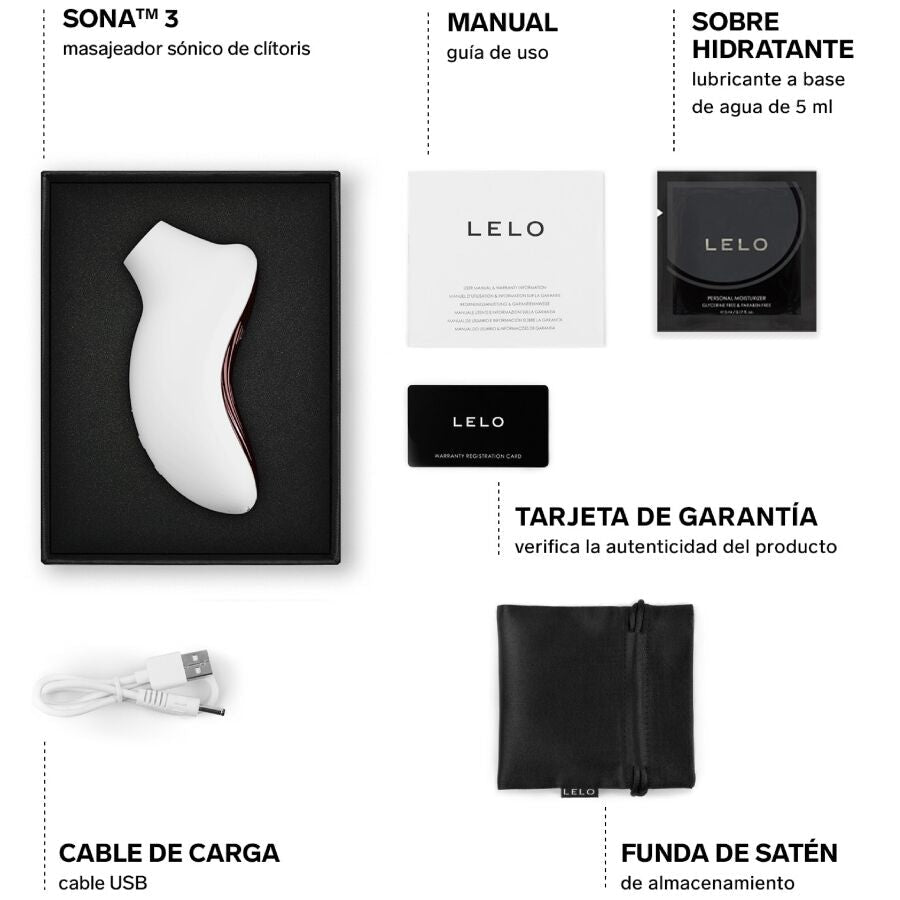 LELO - SONA 3 SONIC CLITORAL MASSAGER CREAM - NOCTURNA DESIRES