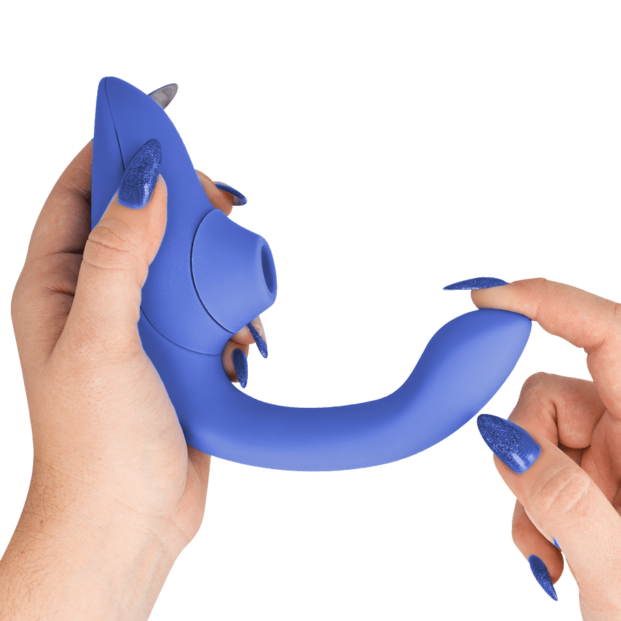 WOMANIZER - BLEND RABBIT VIBRATOR STIMULATOR VIBRANT BLUE - NOCTURNA DESIRES