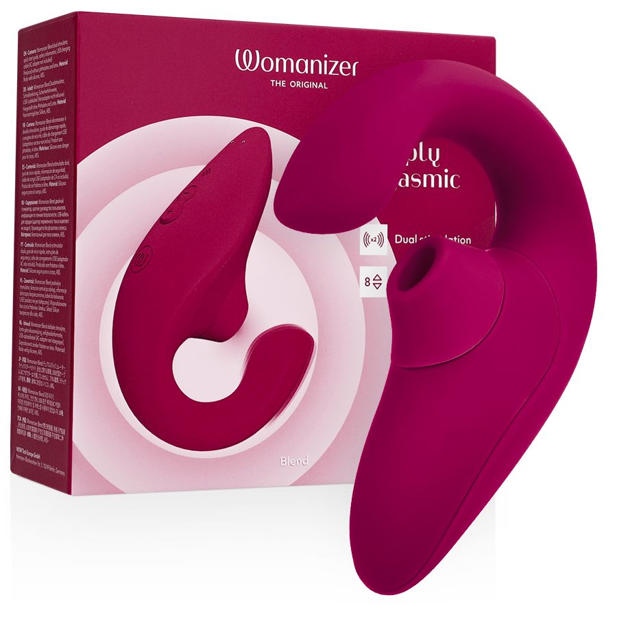 WOMANIZER - BLEND RABBIT VIBRATOR STIMULATOR VIBRANT PINK - NOCTURNA DESIRES