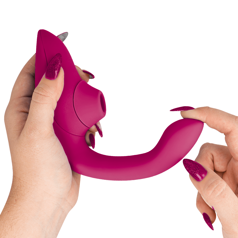 WOMANIZER - BLEND RABBIT VIBRATOR STIMULATOR VIBRANT PINK - NOCTURNA DESIRES