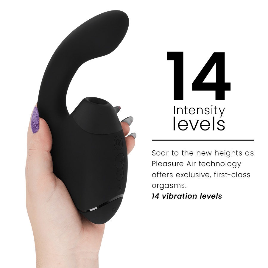 WOMANIZER - DUO NEXT DUAL CLITORAL & G - SPOT STIMULATOR BLACK - NOCTURNA DESIRES