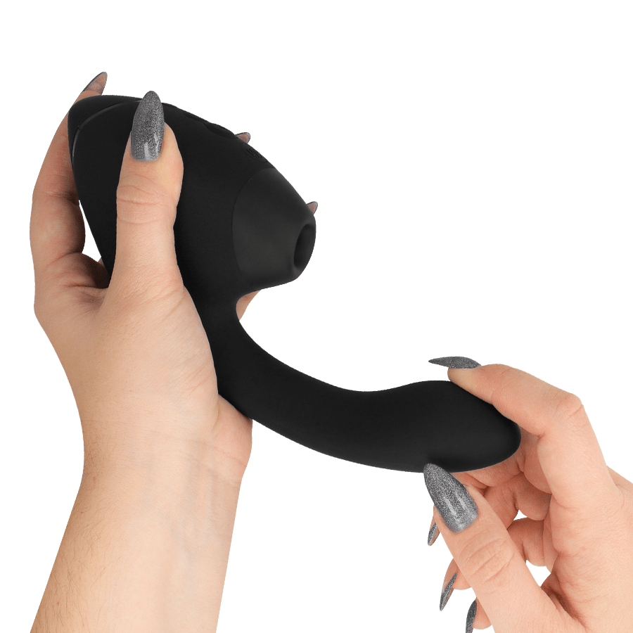 WOMANIZER - DUO NEXT DUAL CLITORAL & G - SPOT STIMULATOR BLACK - NOCTURNA DESIRES