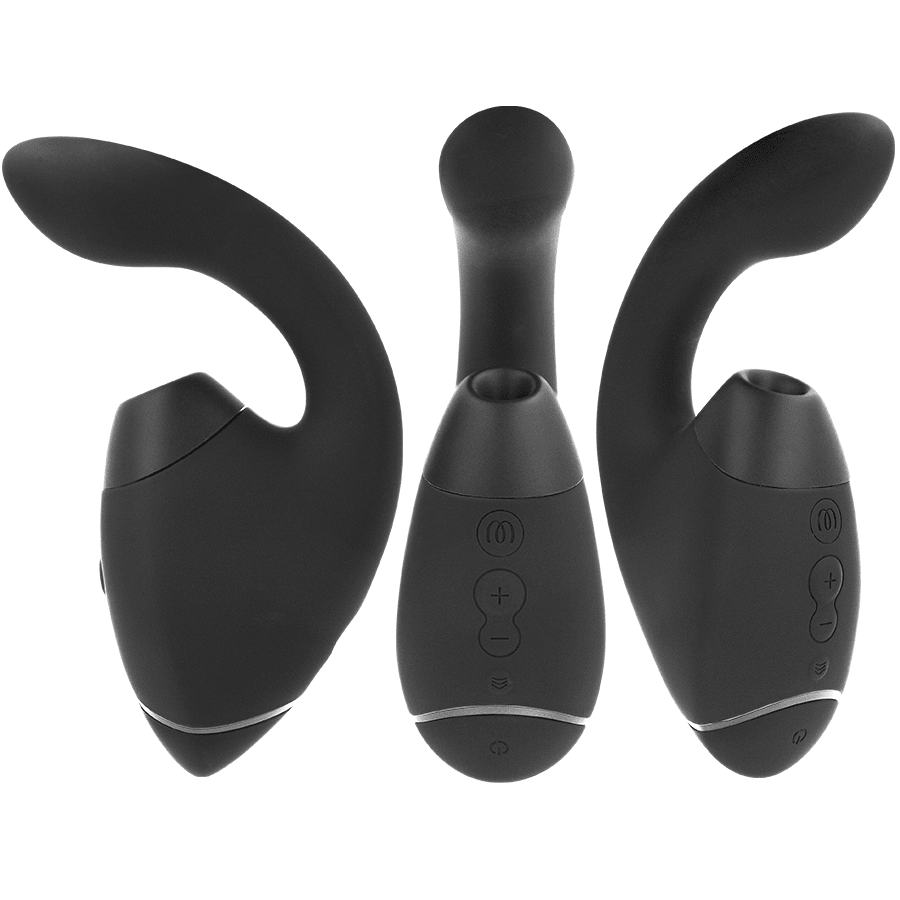 WOMANIZER - DUO NEXT DUAL CLITORAL & G - SPOT STIMULATOR BLACK - NOCTURNA DESIRES