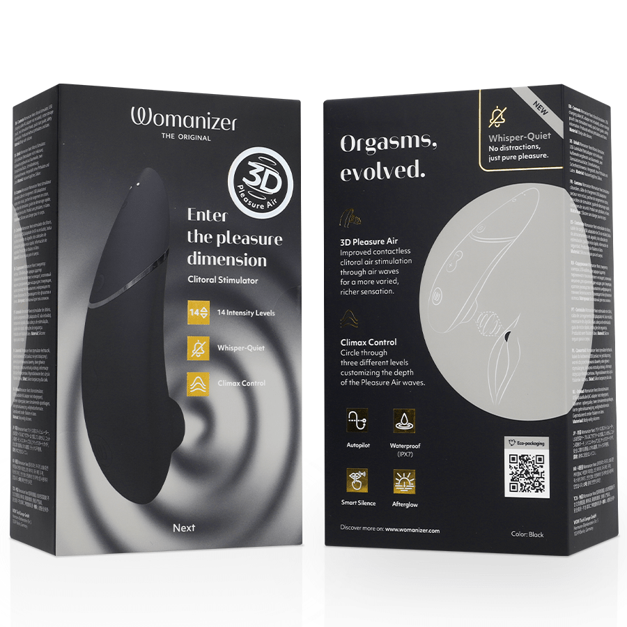 WOMANIZER - NEXT CLITORIAL STIMULATOR BLACK - NOCTURNA DESIRES