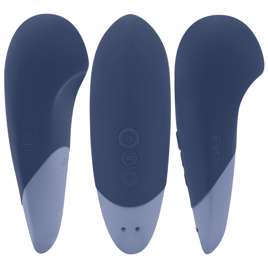 WOMANIZER - VIBE LAY - ON SILENT VIBRATOR DARK BLUE - NOCTURNA DESIRES