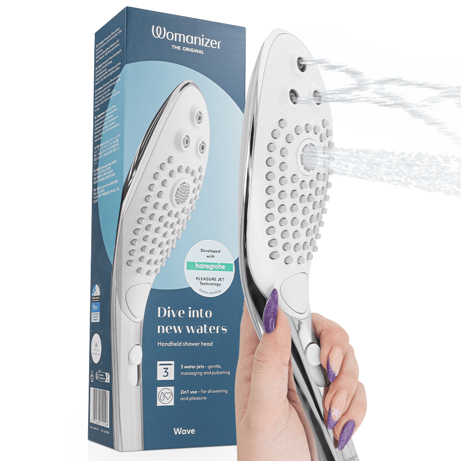 WOMANIZER - WAVE CLITORAL STIMULATING SHOWER HEAD CHROME - NOCTURNA DESIRES